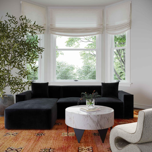 Olafur Black Velvet Sectional