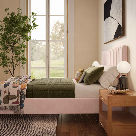 Angela Blush Bed in Queen