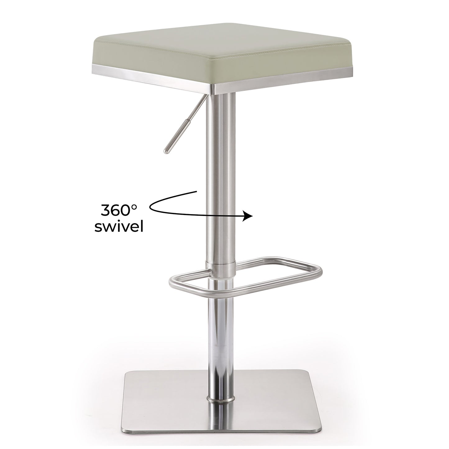 Bari Performance Vegan Leather Adjustable Stool