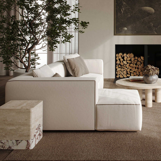 Tristine Cream Linen LAF Sectional