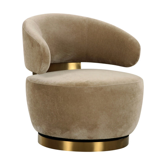 Austin Oat Upcycled Fabric Swivel Chair