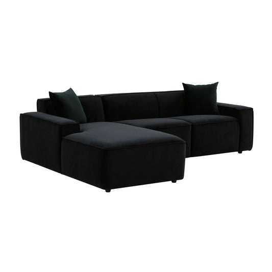 Olafur Black Velvet Sectional