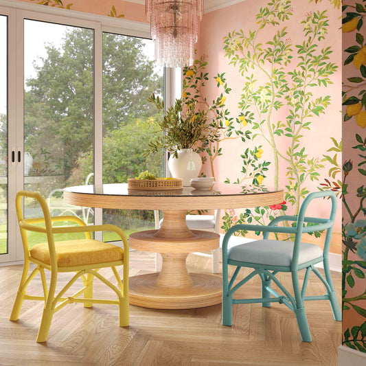Apollonia Natural Rattan 51" Round Dining Table