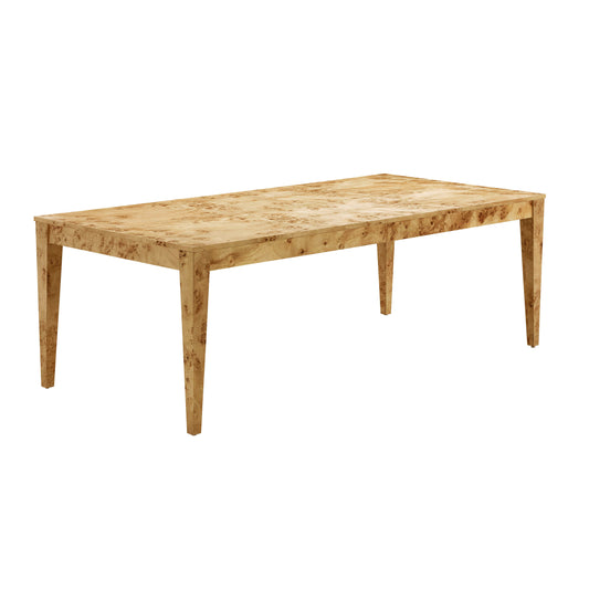 Brandyss Natural Burl 90" Rectangular Dining Table