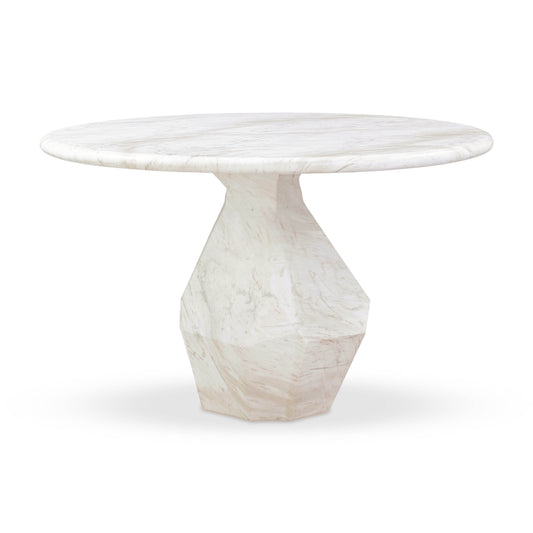 Esme Faux Marble Indoor / Outdoor 48" Round Dining Table