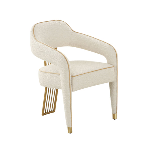 Corralis Cream Performance Linen Dining Chair