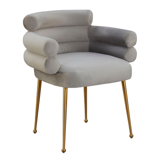 Dente Grey Velvet Dining Chair By Inspire Me! Home Decor