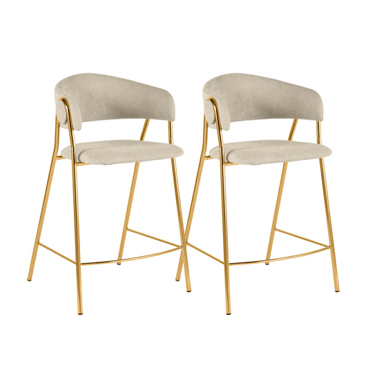 Lara Cream Counter Stool - Set of 2