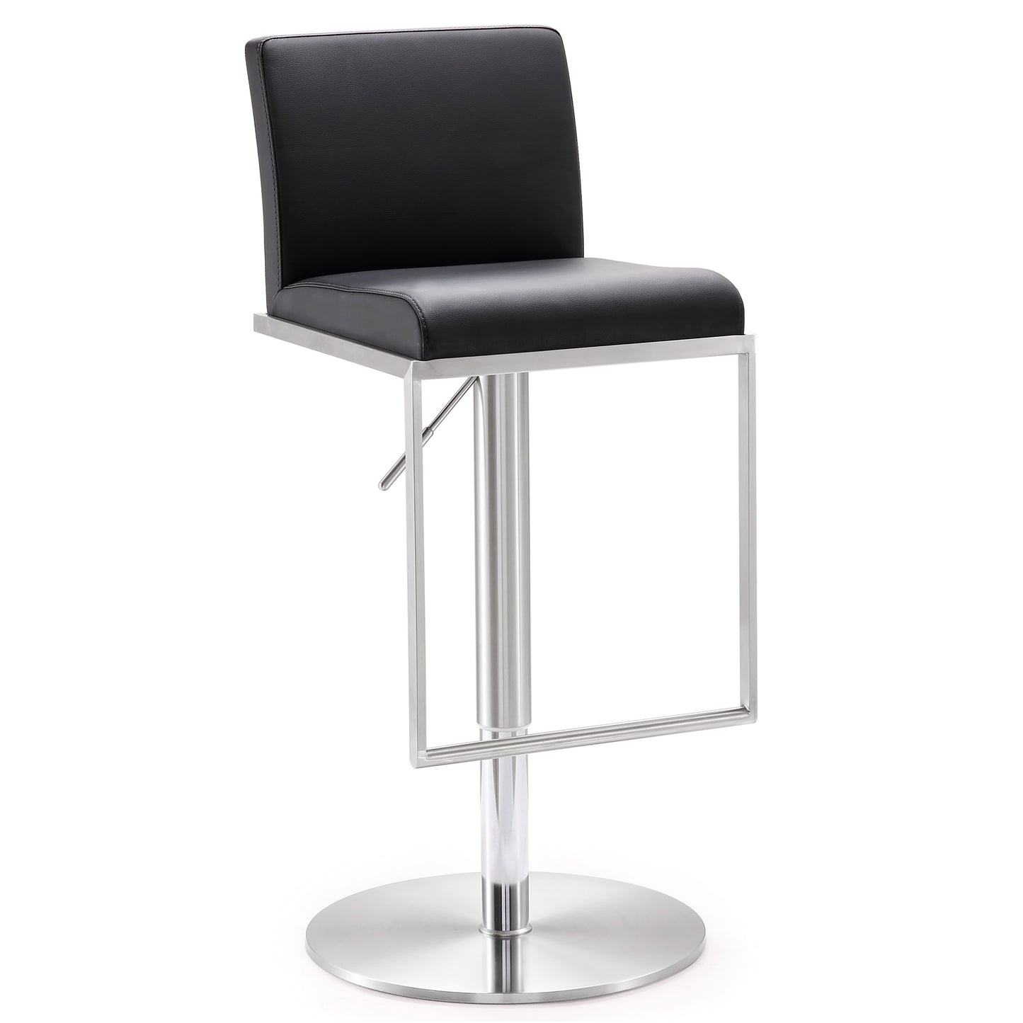 Amalfi Black Performance Vegan Leather on Black Stool
