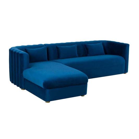 Callie Navy Velvet Sectional