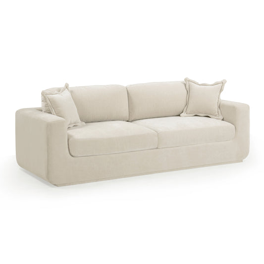Miri Cream Upcycled Washed Velvet Sofa