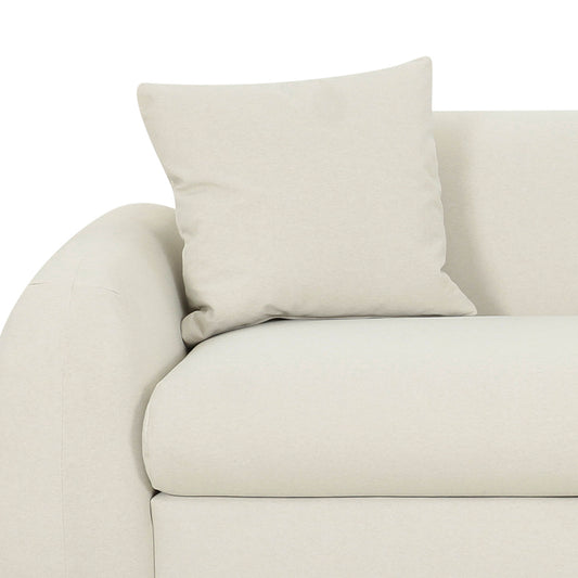 Kourtney Cream Faux Mohair 100 Sofa