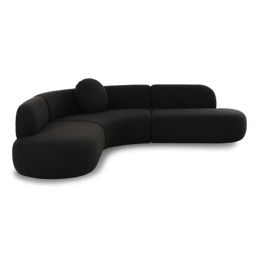 Broohah Black Performance Boucle Sectional