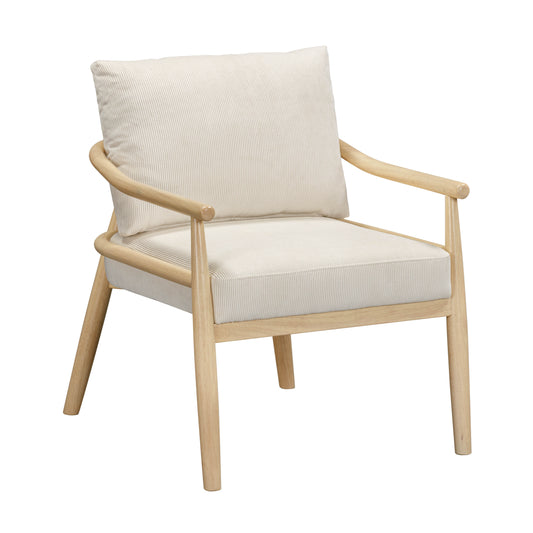 Dixie Cream Performance Corduroy Accent Chair