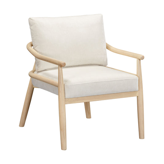 Dixie Cream Chenille Velvet Accent Chair