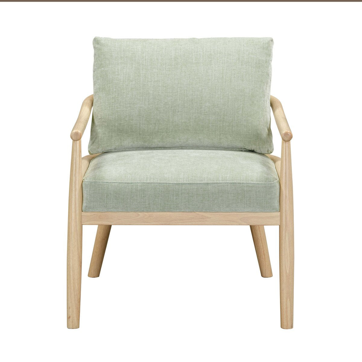 Dixie Mint Green Chenille Velvet Accent Chair